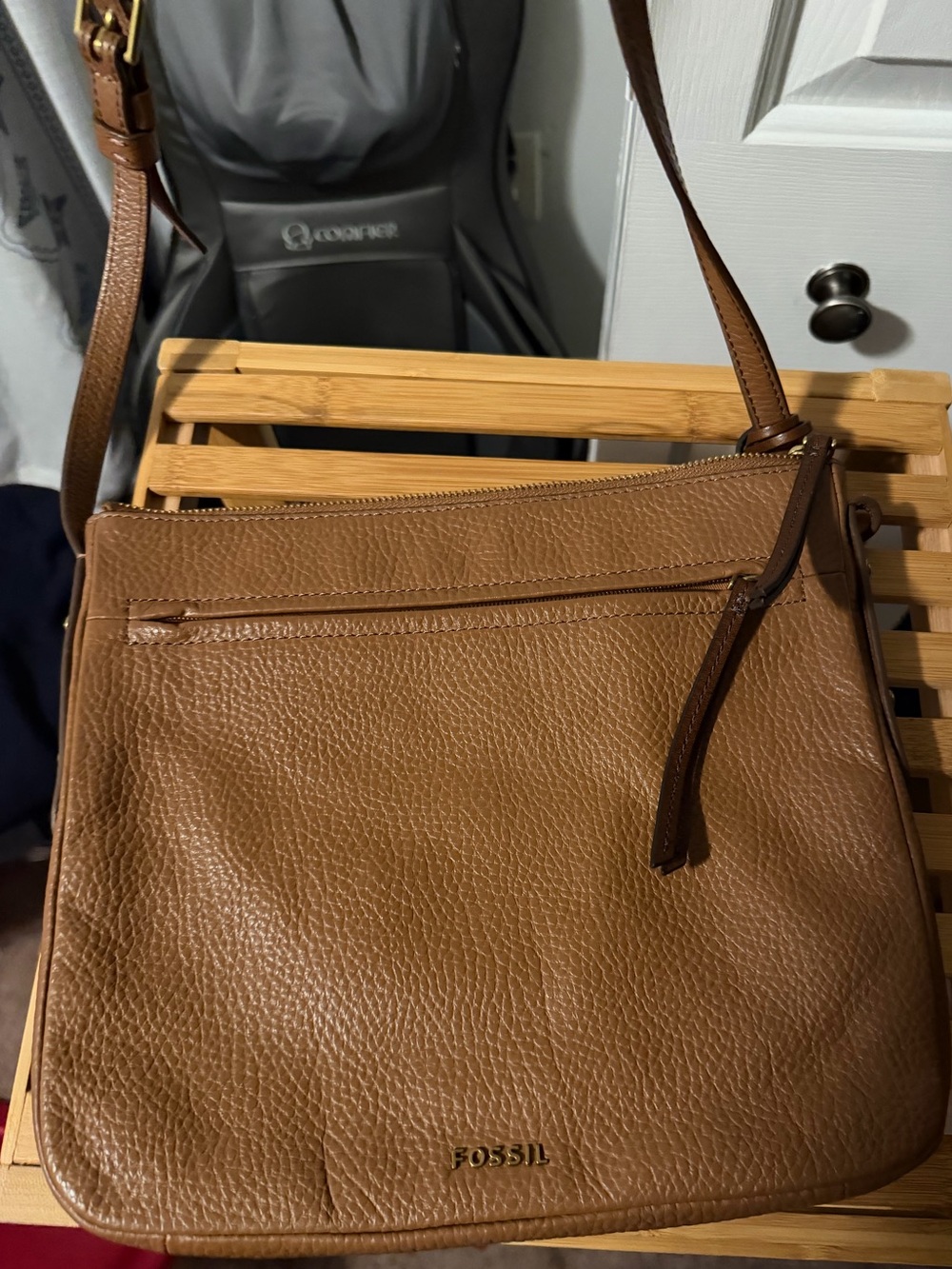 Leather fossil Crossbody bag